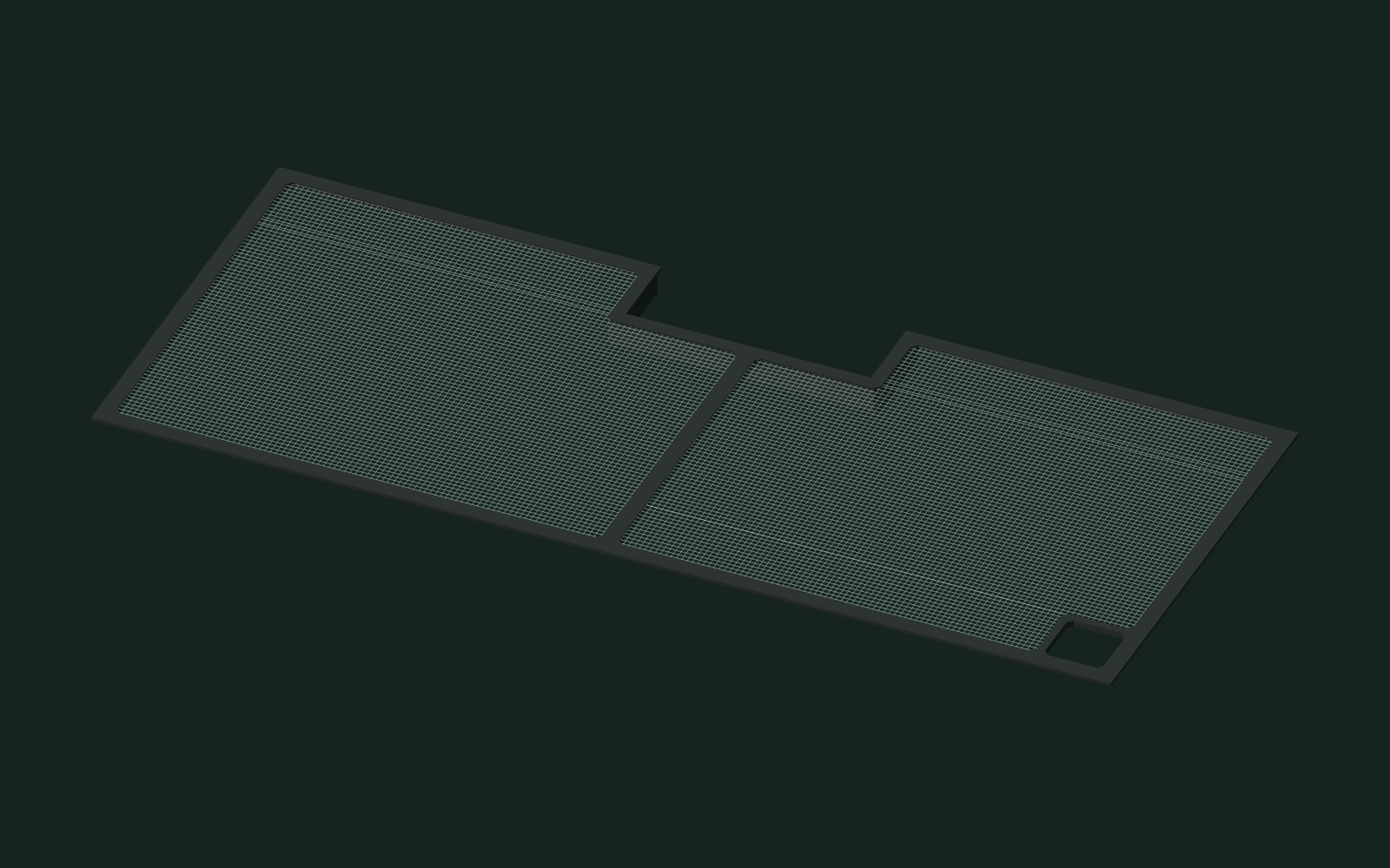 Custom Keepr aquarium lid shown in the 3D builder