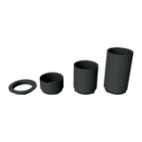 4 inch Modular Filter Cup Complete Kit containing the flat top and 2, 4, and 6 inch cups