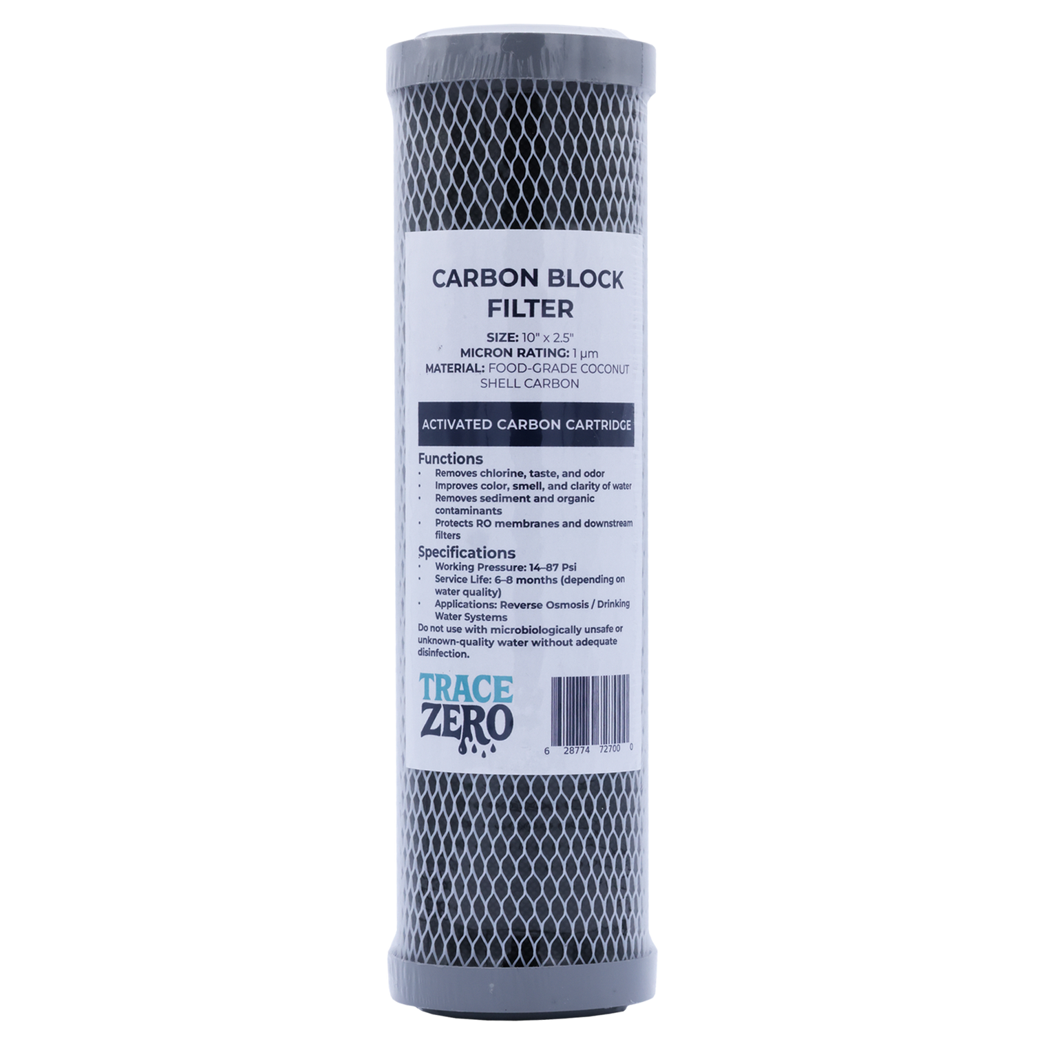 Trace Zero Carbon Block Filter 1 µm