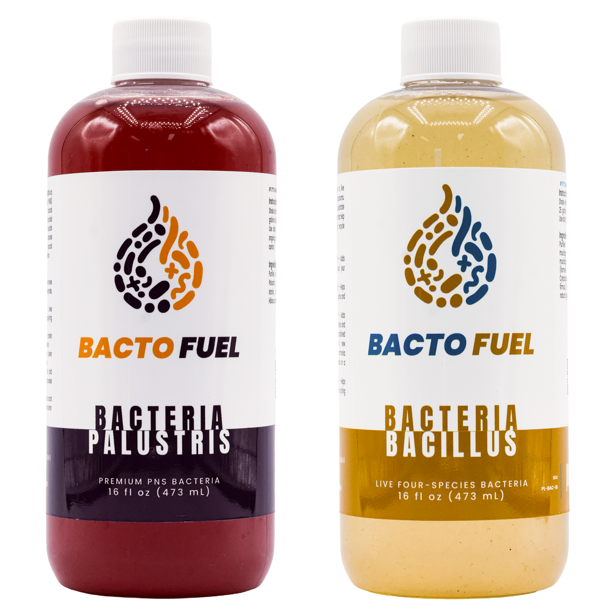 Ultimate Bacteria Pack — matching current Palustris and Bacillus Bacto Fuel bottles