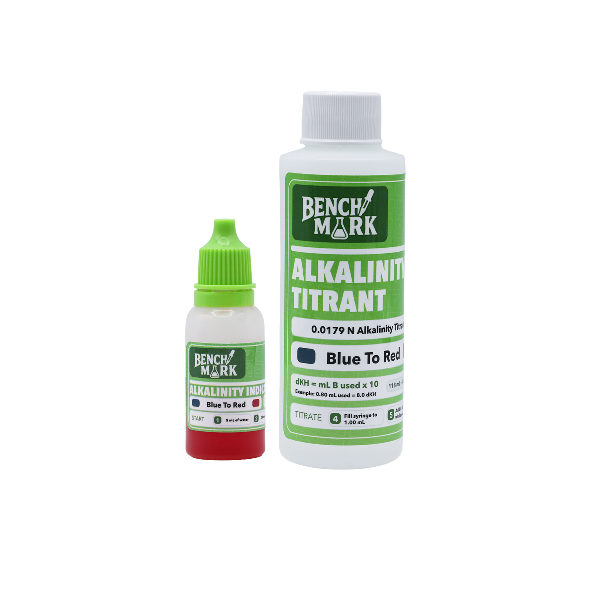 Benchmark Alkalinity Refill Reagents set with indicator and titrant