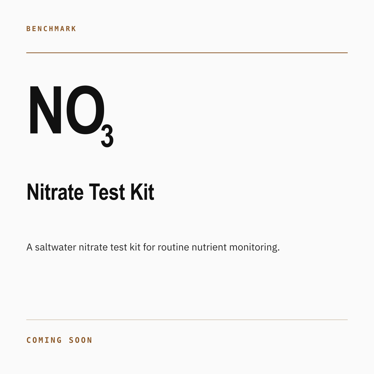 Benchmark Nitrate Test Kit coming soon