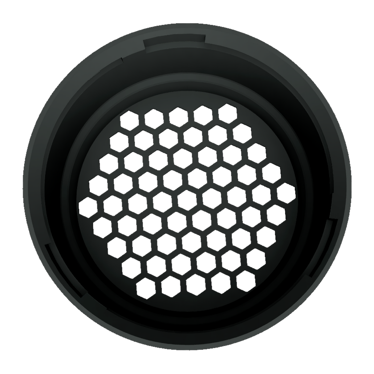 Close-up of the current Modular Filter Cup honeycomb flow-through floor