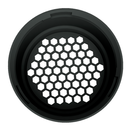 Close-up of the current Modular Filter Cup honeycomb flow-through floor