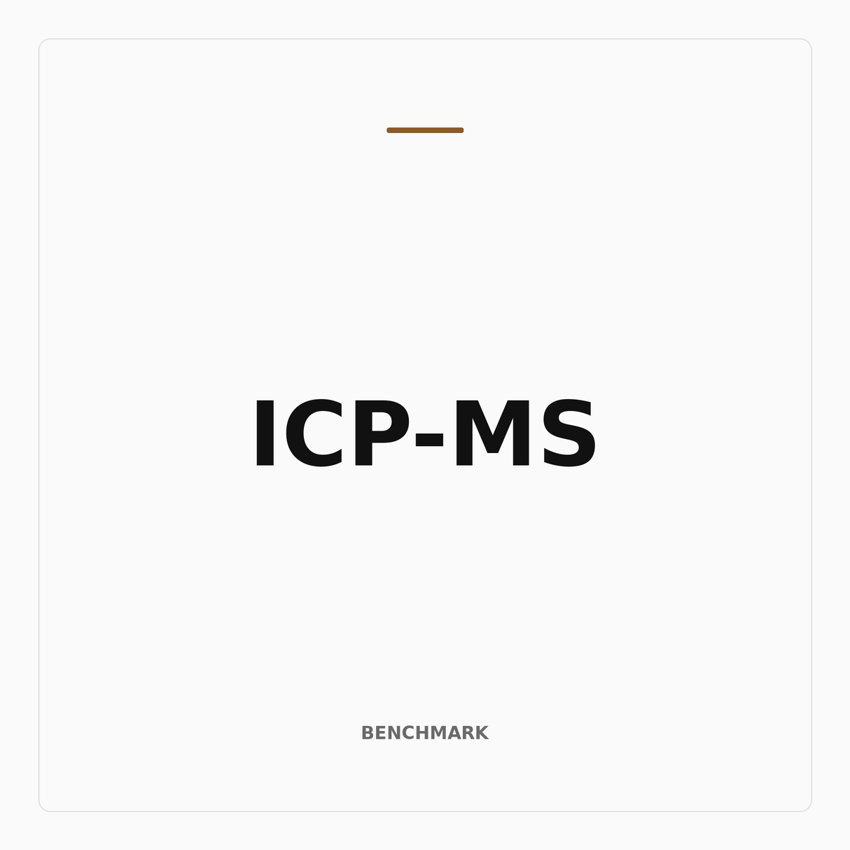 Benchmark ICP-MS Water Testing
