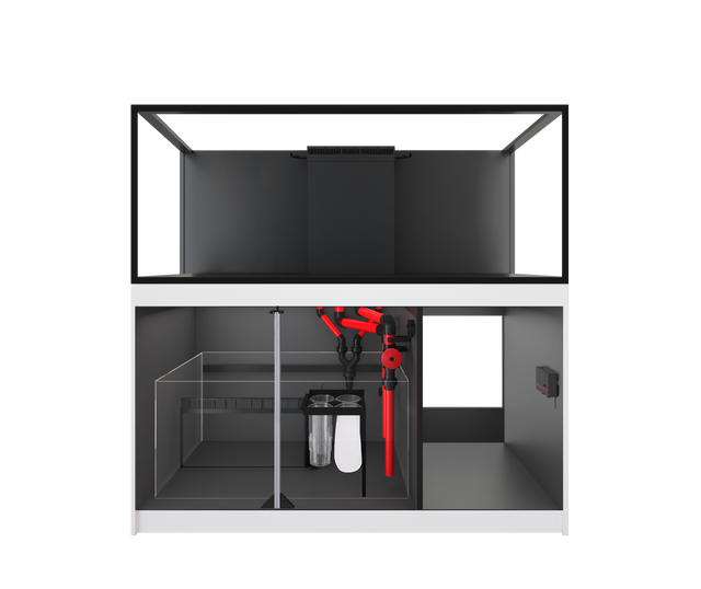 Red Sea REEFER 625 G3+ manufacturer system view with cabinet open