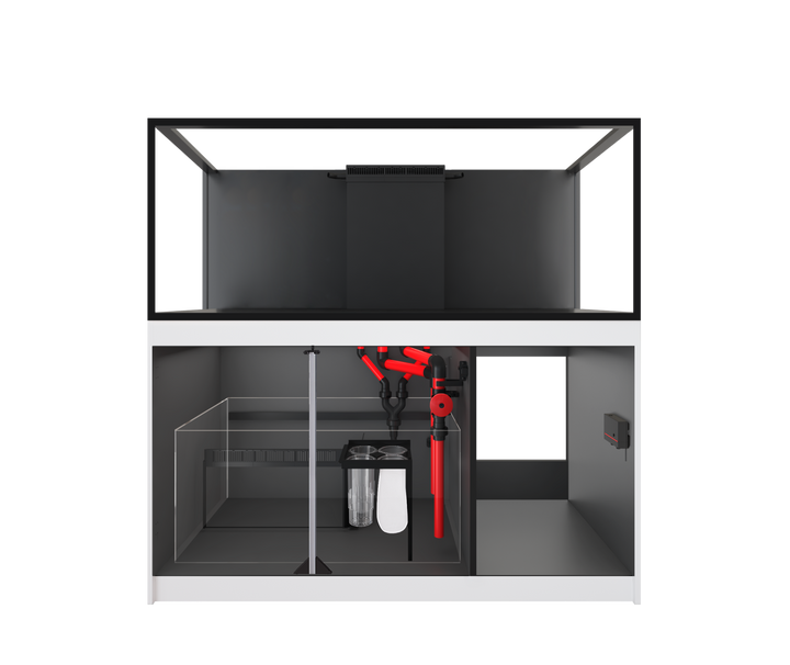 Red Sea REEFER 625 G3+ manufacturer system view with cabinet open