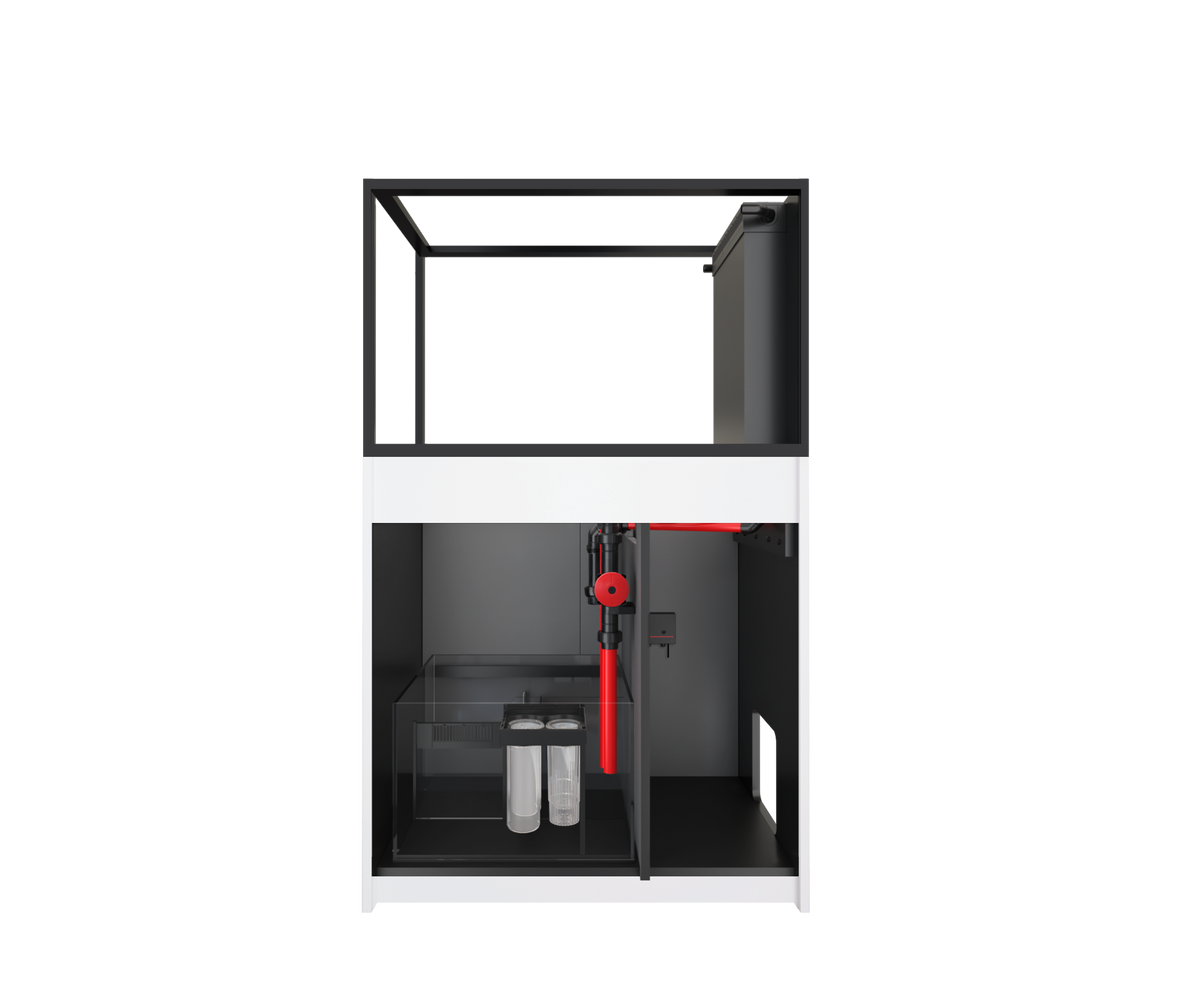 Red Sea REEFER Peninsula 350 G3+ manufacturer system view with cabinet open