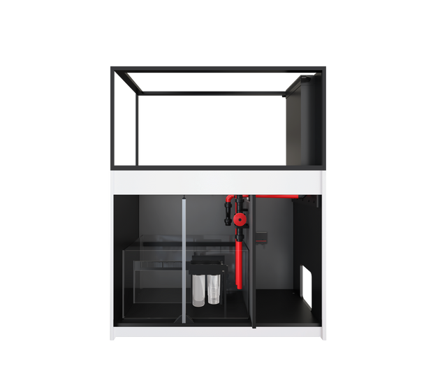Red Sea REEFER Peninsula 500 G3+ manufacturer system view with cabinet open