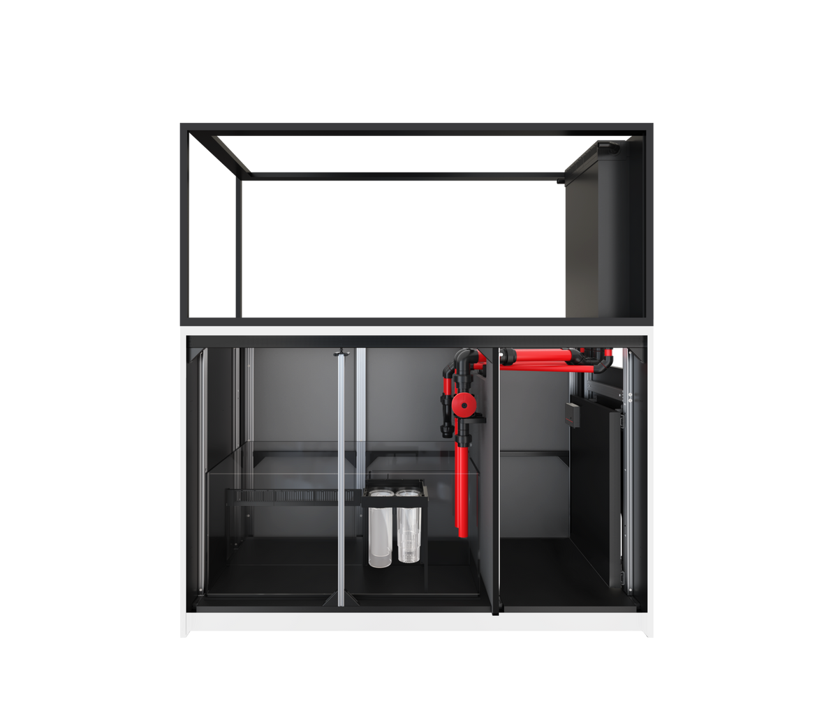 Red Sea REEFER Peninsula S-700 G3+ manufacturer system view with cabinet open