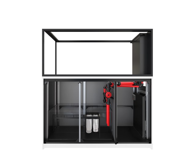 Red Sea REEFER Peninsula S-700 G3+ manufacturer system view with cabinet open