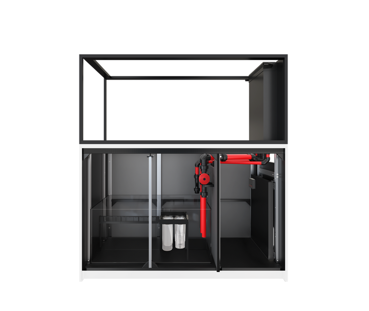 Red Sea REEFER Peninsula S-700 G3+ manufacturer system view with cabinet open