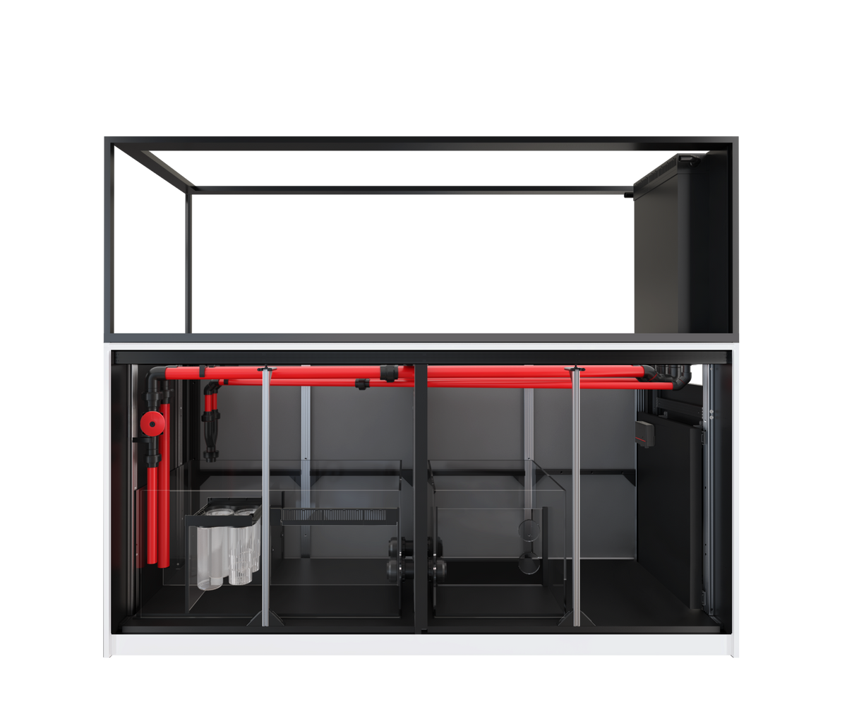 Red Sea REEFER Peninsula S-950 G3+ manufacturer system view with cabinet open