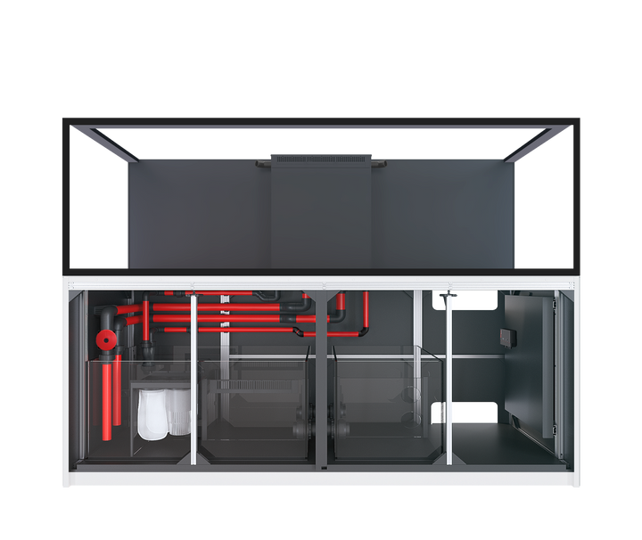 Red Sea REEFER S-1000 G3+ manufacturer system view with cabinet open