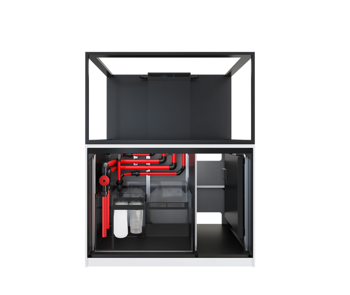 Red Sea REEFER S-550 G3+ manufacturer system view with cabinet open