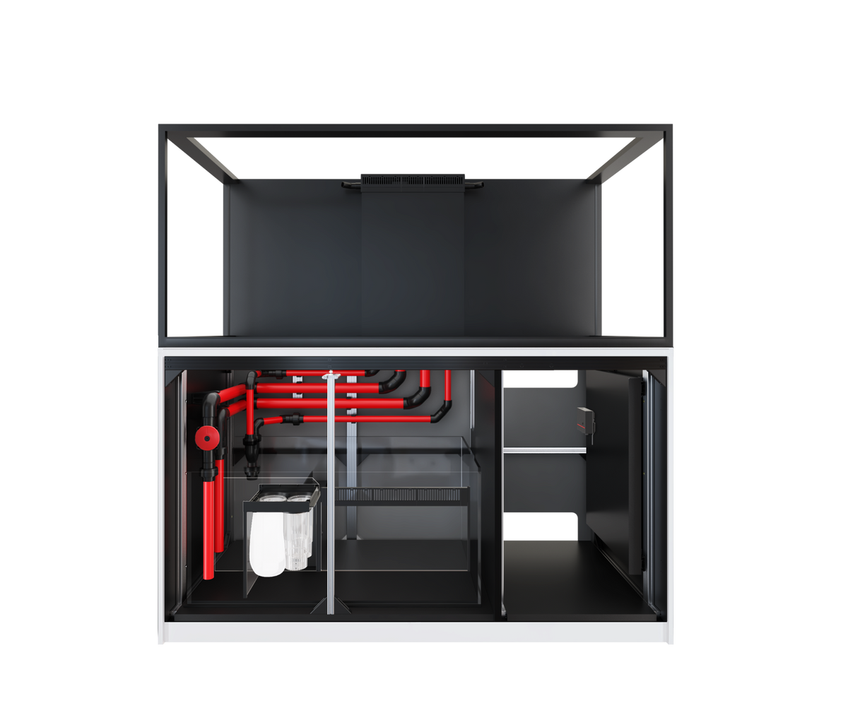 Red Sea REEFER S-700 G3+ manufacturer system view with cabinet open