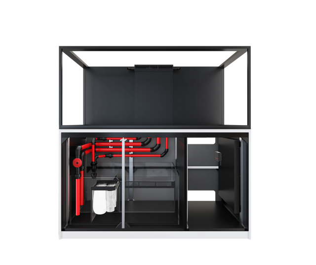 Red Sea REEFER S-700 G3+ manufacturer system view with cabinet open