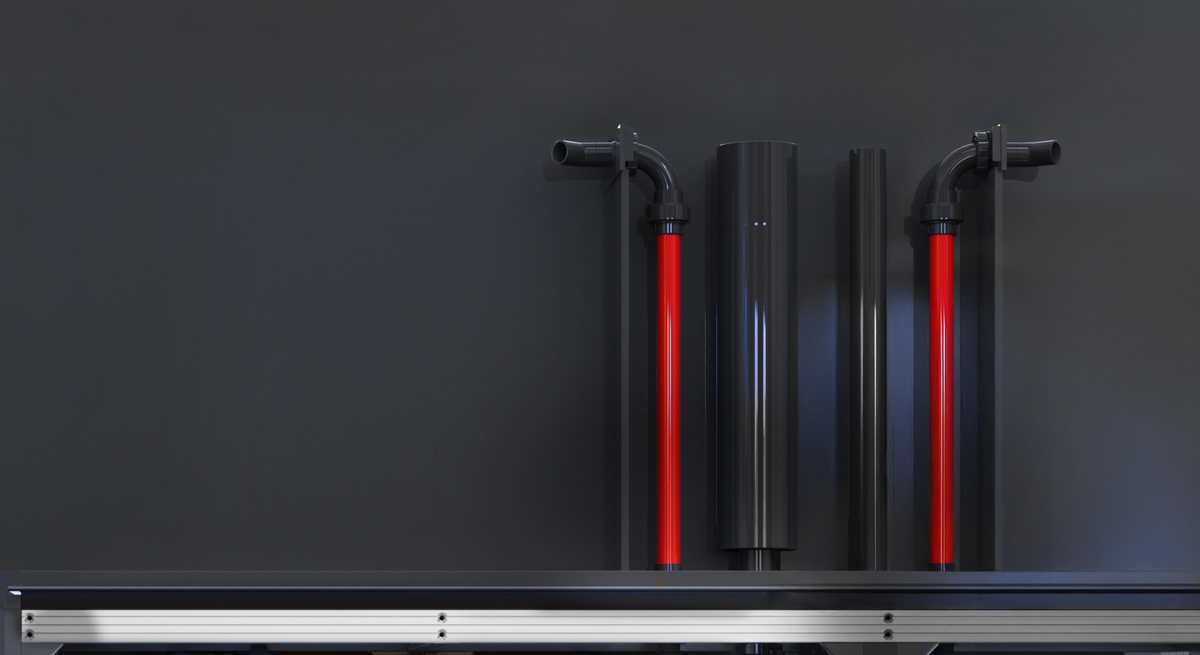 REEFER-S family overflow and return plumbing; exact dimensions and connections are listed in the specifications.