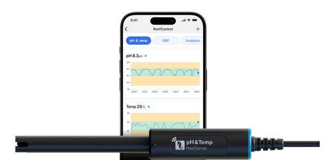 Red Sea ReefSense pH & Temperature Probe — Manufacturer product illustration. See the included components and compatibility below.