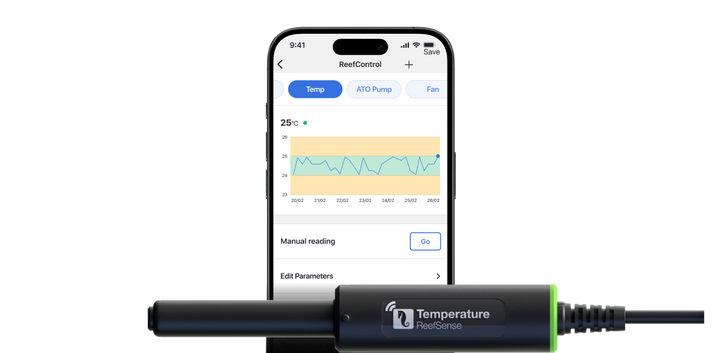 Red Sea ReefSense Temperature Probe — Manufacturer product illustration. See the included components and compatibility below.