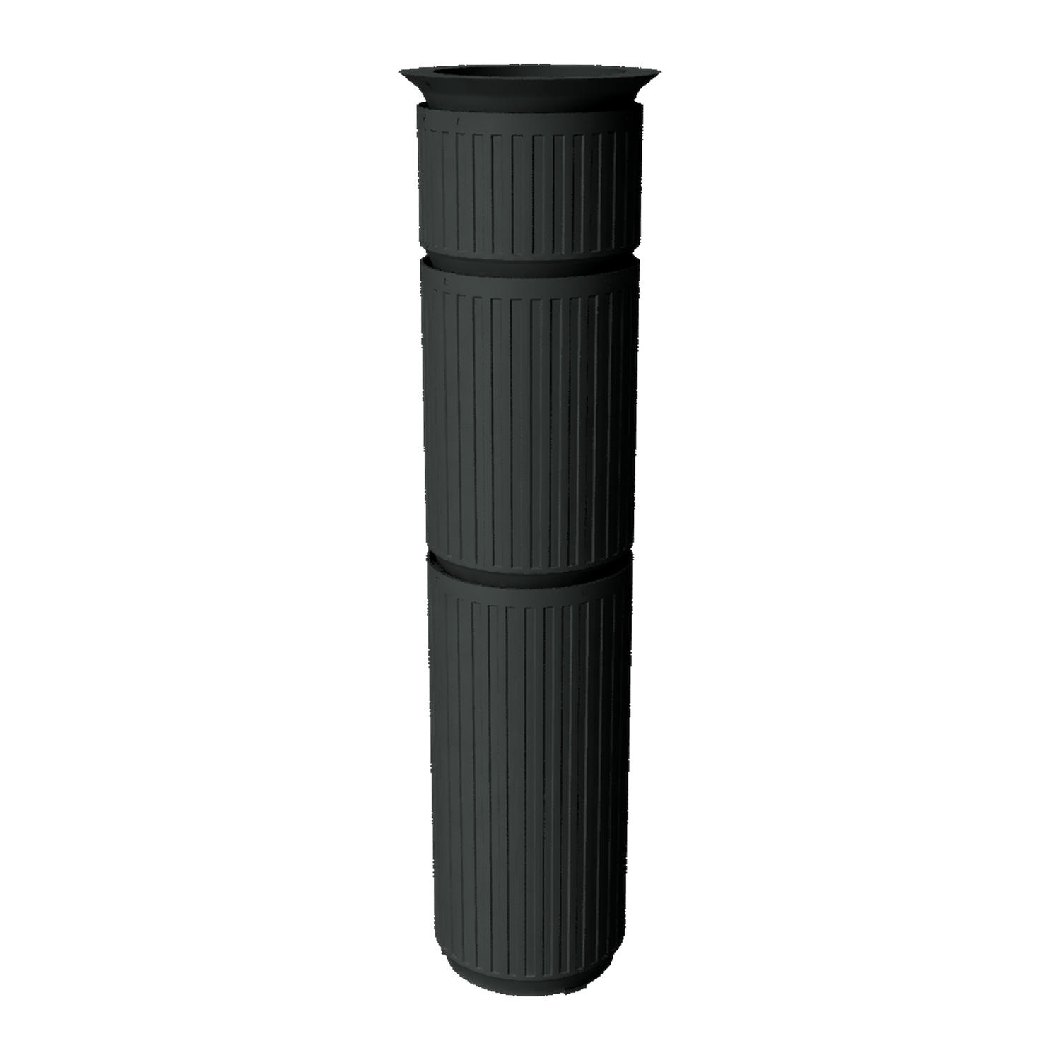 Stratiform Modular Filter Cup 2.75 inch family transparent complete stack with top, 2 inch, 4 inch, and 6 inch sections
