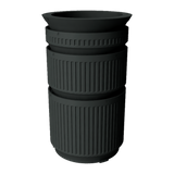 Stratiform Modular Filter Cup 7 inch family transparent complete stack with top, 2 inch, 4 inch, and 6 inch sections