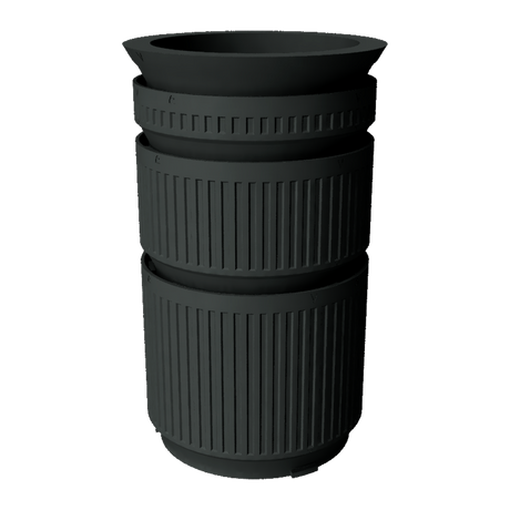 Stratiform Modular Filter Cup 7 inch family transparent complete stack with top, 2 inch, 4 inch, and 6 inch sections