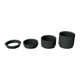 Stratiform Modular Filter Cup 7 inch family transparent render showing 2 inch, 4 inch, and 6 inch cup depths